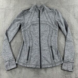 Lululemon Define Jacket Luon Full Length Full Zip Heathered Black 4 W4AWCS